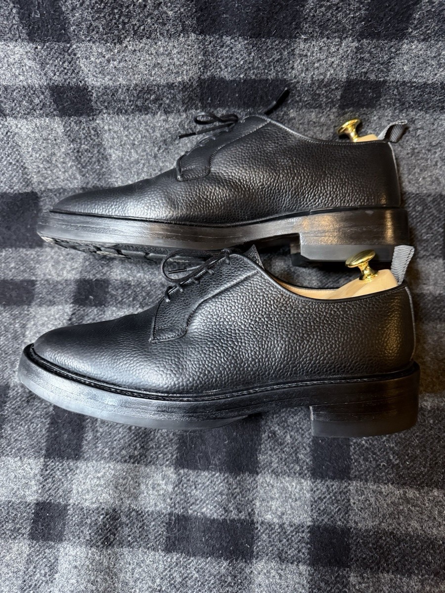 Thom Brown Scotch Grain Derby Shoes - 8.5 - Grey GG - Made In