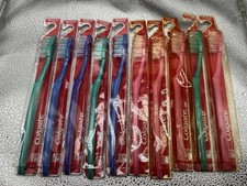 10 VTG Colgate PLUS Ultra Fit BiLevel Toothbrush Diamond Shaped Full Head Medium