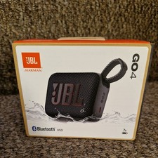 Image of JBL Go 4 Ultra-Portable Wireless Bluetooth Speaker 7h Playtime Waterproof, Black