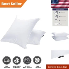 Double-Layer Downproof Goose Feather Pillows - 2 Pack for Ultimate Comfort