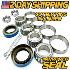 (2 Kits) Front Axle Wheel Bearings Seal Rebuild Fits EZGO Golf Cart Electric Gas