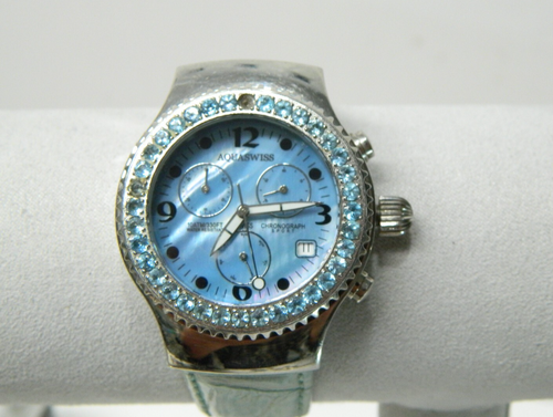 Aquaswiss Chronograph sport Swiss Quartz Watch Blue & Seafoam D-M-9629L