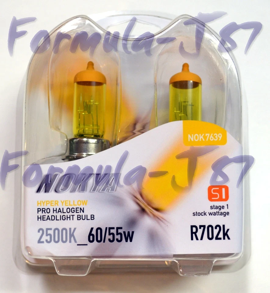 Nokya 2500K Yellow H4H R702K Nok7639 60/55W Two Bulb Head Light Replace JDM Lamp - Image 2 of 4
