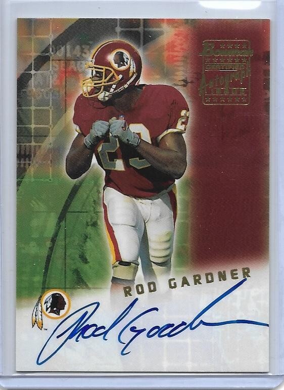Rod Gardner Bowman Certified Autograph Blue #BARG Certified Autograph