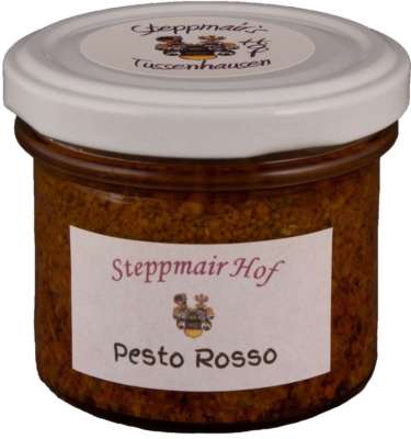 Pesto Rosso Tomate Sauce für Pasta Bruschetta 90g Vegan vom Steppmair Hof 