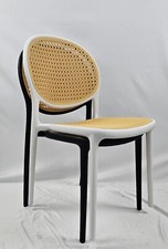 Set 2 Pezzi Sedie Celine stile Paglia Di Vienna In Polipropilene