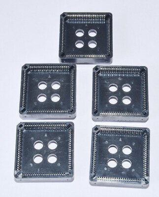 5 Stück - IC-Fassung PLCC-84   Sockel 84-polig  Through Hole