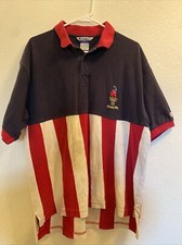Vintage 90s Atlanta 1996 Summer Olympics Champion USA Flag Polo Shirt Men Sz XL