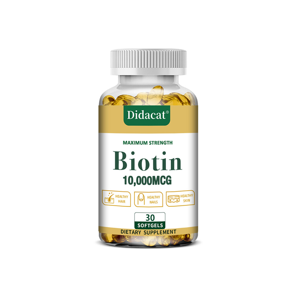Biotin Dietary Supplement For Healthy Hair Skin & Nails Support 30-120 Capsules