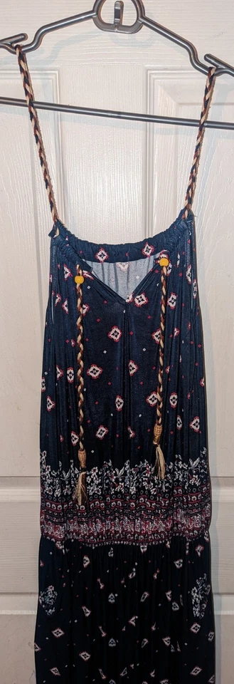 Mujer Juimsuit Mameluco Pantalón Sin Mangas Azul Tirantes Talla S Foto 3 de 4