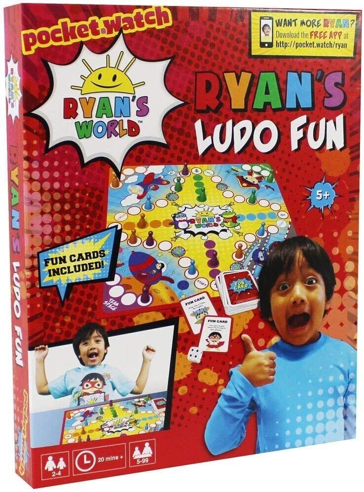 Ryan's World Ludo Board Game Family Fun 5+ Toys UK