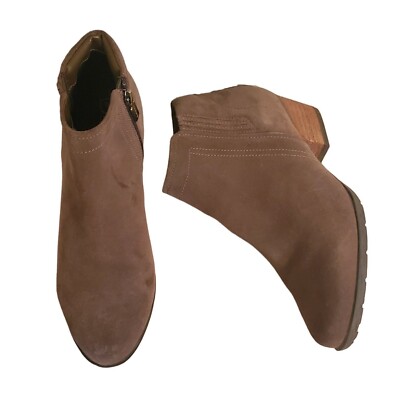 Blondo Waterproof Brown Booties Ankle Boots Zip Up Heels VALLI