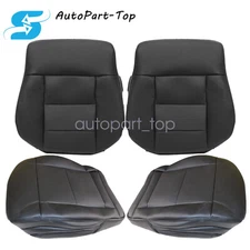 Driver & Passenger Bottom Top Seat Cover Black For 2010-2016 Mercedes-Benz E