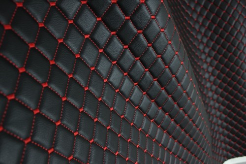 Quilted Vinyl Grain Faux Leather Upholstery Fabric Diamond | 2"x2" -4mm Foam 55" - Picture 22 of 199