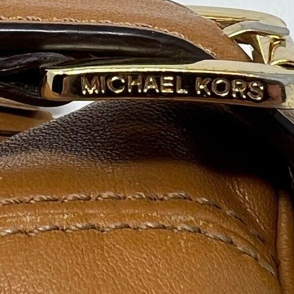 Michael KORS Tan Grommet Leather Tassel Braided C… - image 14
