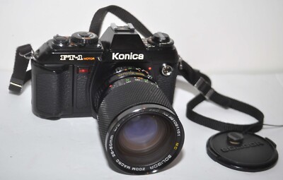 Konica FT-1 Motor Film SLR Camera Black w/ 28-80mm Lens NOT
