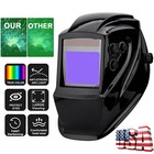 True color Auto Darkening Welding Helmet Arc Tig Mig Grinding Hood Solar Powered