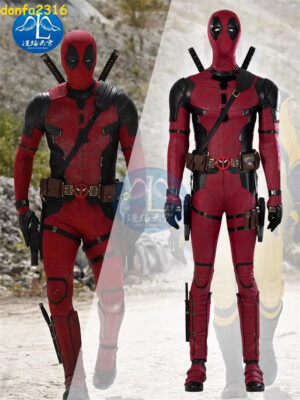 Deadpool 3 Jumpsuit Cosplay Costume Wade Wilson Accessories Halloween Men's Suit