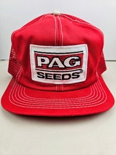 Vintage USA MADE K BRAND Pag Seed Farm Patch Trucker Hat Snapback Cap