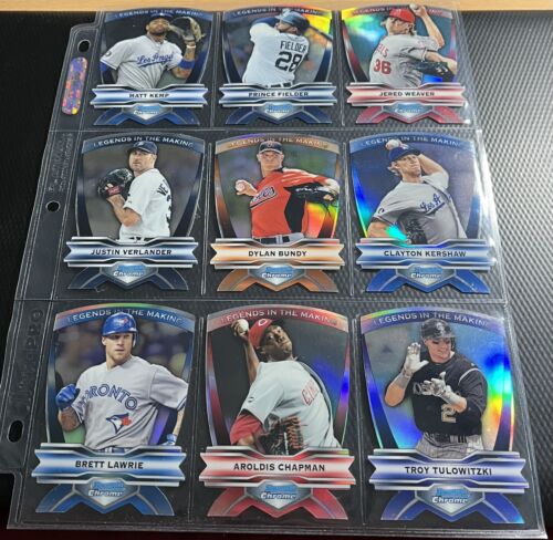 2012 Bowman Chrome Baseball Legends in the Making 18-Card Lot