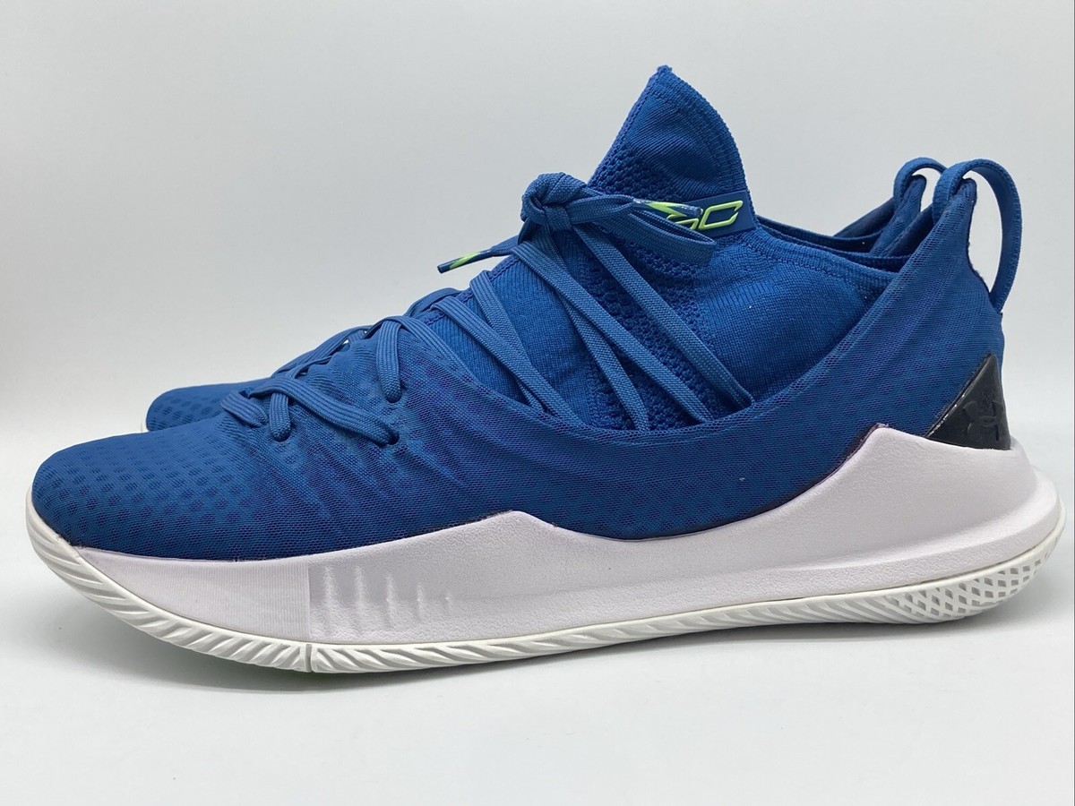 Under Armour Curry 5 Men's 10.5 Basketball Shoes Sneakers Blue