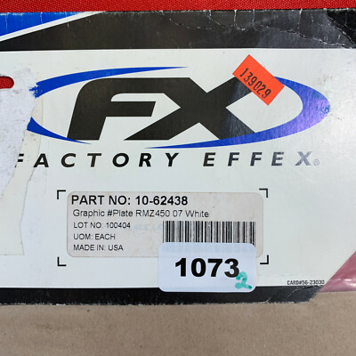 NOS Factory Effex FX10-62438 Suzuki RMZ450 07 White | eBay