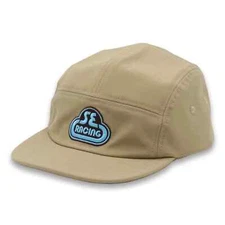 New Release SE BIKES Bubble Logo Camper Hat Tan with SE Blue embroidery