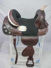 Premium Leather Western Treeless Horse Saddle Handcrafted, with Free Shipping