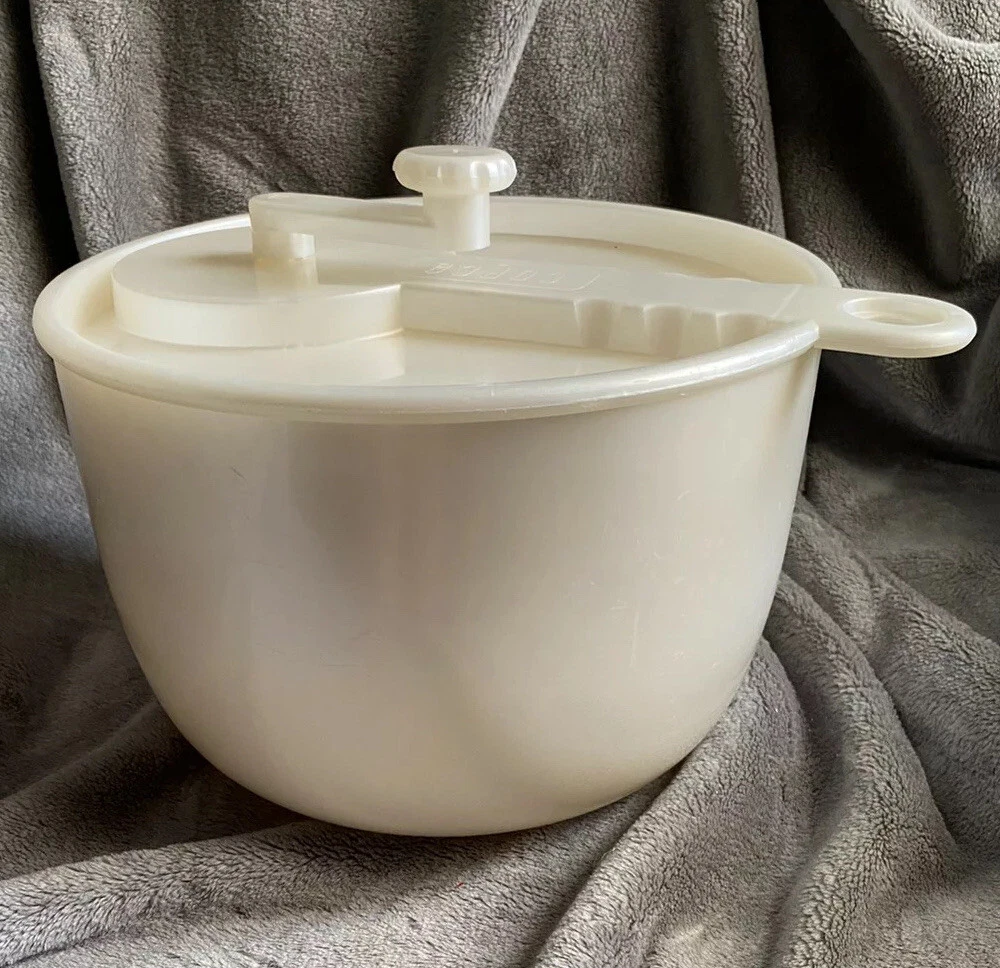 COPCO Large - Pearl White Salad Spinner White Lid Sam Lebowitz USA HTF Vintage