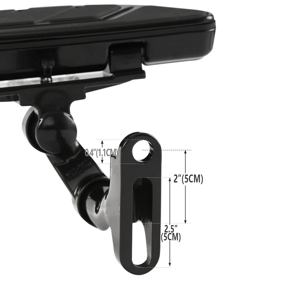 Gloss Black Passenger Footboards Floorboards w/ Brackets Fits For Harley Touring - Image 3 of 4