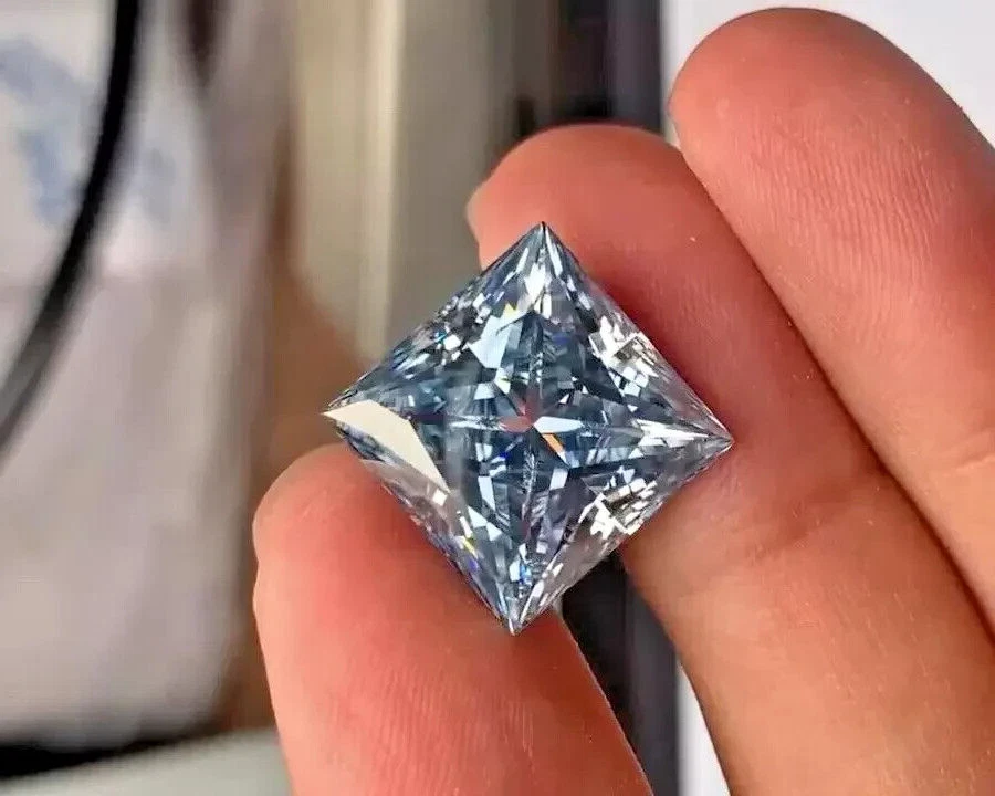 A+ 10 Ct Fancy Purple Color Diamond PRINCESS Cut loose Grade VVS1 Gemstone11.5MM - Image 3 of 4