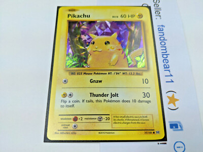 Pikachu SHATTERED Cracked Ice HOLO PROMO card 35/108 XY Evolutions