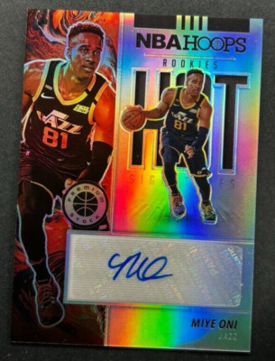 2019-20 Panini Hoops Premium Stock - Miye Oni #HS-MON Utah Jazz - ROOKIE AUTO