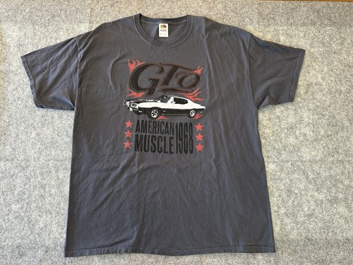 GTO Classic Car 1968 Muscle FOTL Mens Graphic T-Shirt Gray Sz 2XL