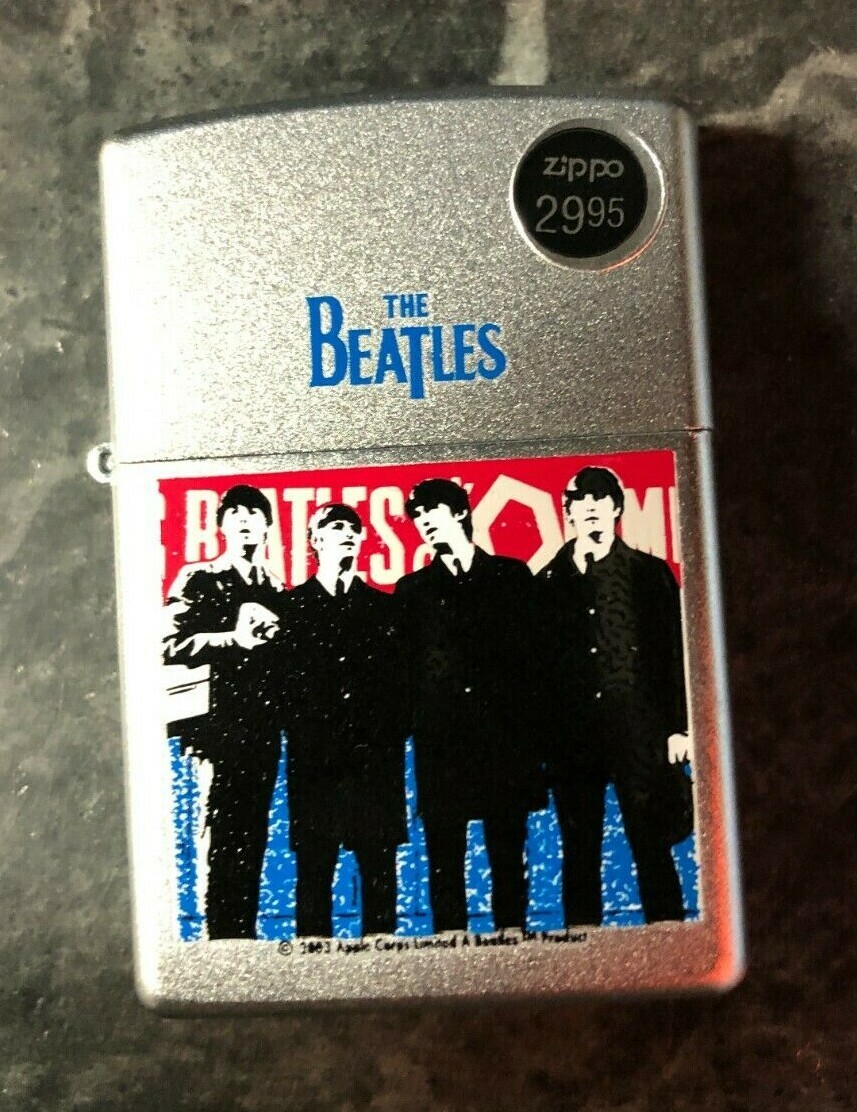 Vintage Retired Unstruck Zippo Lighter 2005 The Beatles