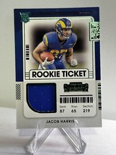 2021 Contenders Football Jacob Harris Rookie Ticket Patch #RTS-JHA Green Foil