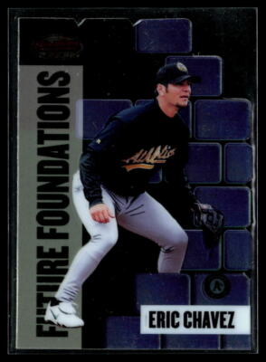Eric Chavez 1999 Bowman's Best Future Foundations Mach I #FF3 #/3000 Corners SN