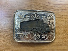 Vintage Semi Truck Belt Buckle