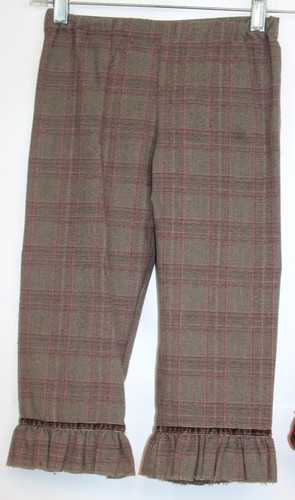 Matilda Jane Apron Dress Pants sz 4 Floral Plaid Ruffle Autumn Fall Roses Strap - Picture 9 of 14