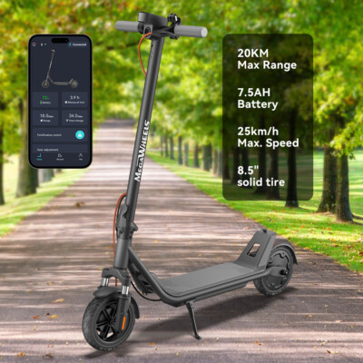 ELECTRIC SCOOTER LONG RANGE FOLDING ADULT E-SCOOTER +APP SAFE URBAN COMMUTER
