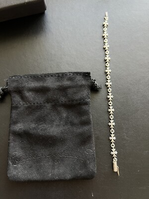 Authenticated Chrome Hearts Tiny E Diamond Bracelet 11 Link 22