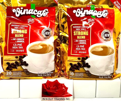 Vinacafe 3-In-1 Strong Blend Instant Coffee 20 Sachets x 20g (Pack of 2)~03/2027
