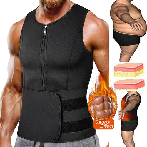 Traje de sauna Fajas Reductoras De Adelgazar Checo moldeador de cuerpo para hombre - Imagen 1 de 24