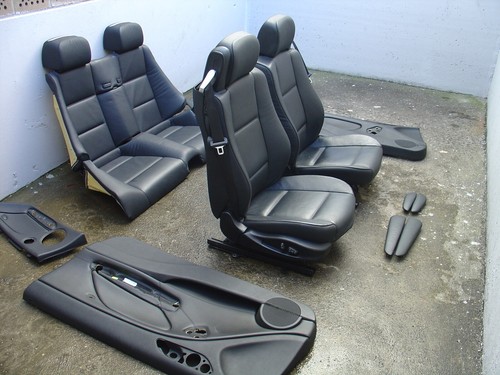 Inkl. UMBAU BMW E46 Cabrio schwarz Lederausstattung Leder Sitze Montana normal