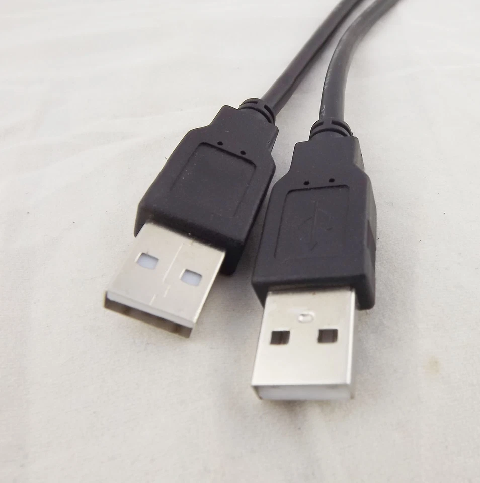 1.5ft 2 USB A Female Panel Mount Socket To Dual USB 2.0 A Male Extension Cable - Image 4 of 4