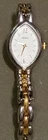 Seiko Watch Women 17mm White Dial Two Tone Oval 040875 Needs Battery