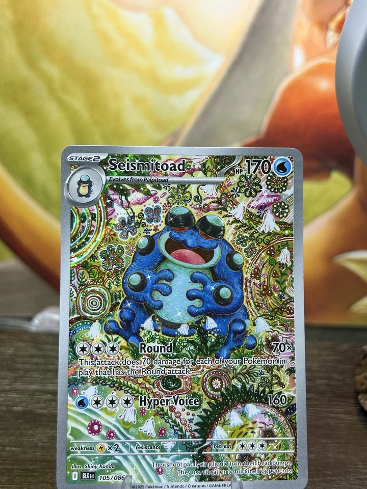 Pokémon TCG Seismitoad Illustration Rare Black Bolt 105/086 English - Image 3 of 4