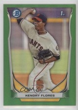 2014 Bowman Prospects Chrome Green Refractor 9/75 Kendry Flores #BCP82 0o9