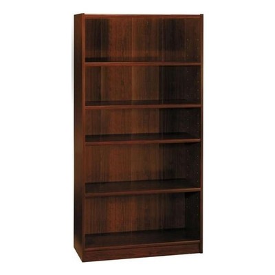 Bush Furniture Universal 5 Shelf Wooden Bookcase in Vogue Cherry