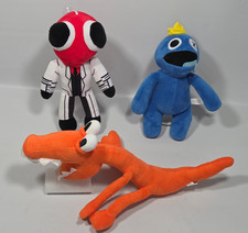 Lot of 3 Roblox Rainbow Friends Plush Stuffed Monsters--Orange, Blue, Scientist